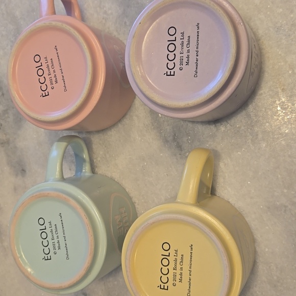 Eccolo Coffee mugs 4 piece - Picture 5 of 6